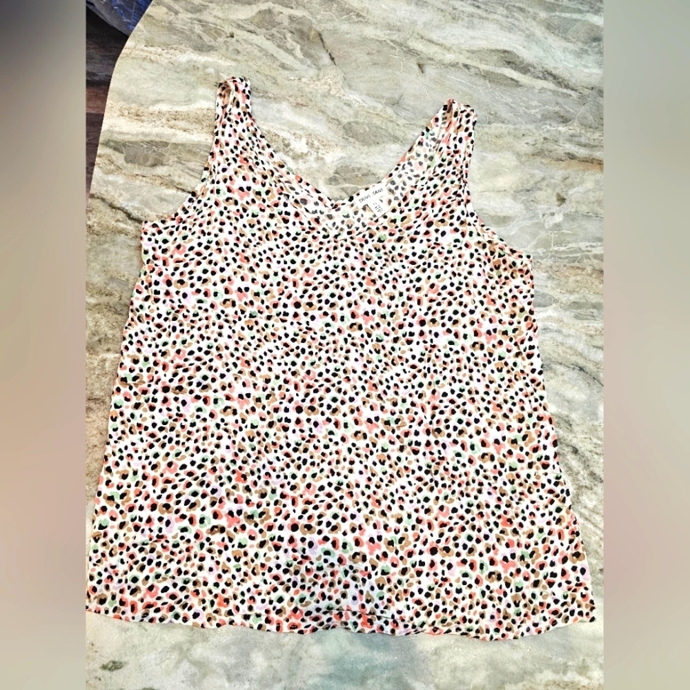 Tribal Jeans Sleeveless Blouse Multicolor Print Tank Top Women’s Petite Small